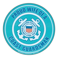 Magnetic Bumper Sticker - Proud Wife U.S. Coast Guard - Support, Pride Magnet