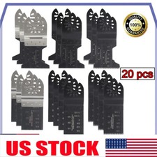 20Pcs Oscillating Multi Tool Saw Blades Wood Metal Cut Cutter For Dewalt Fein