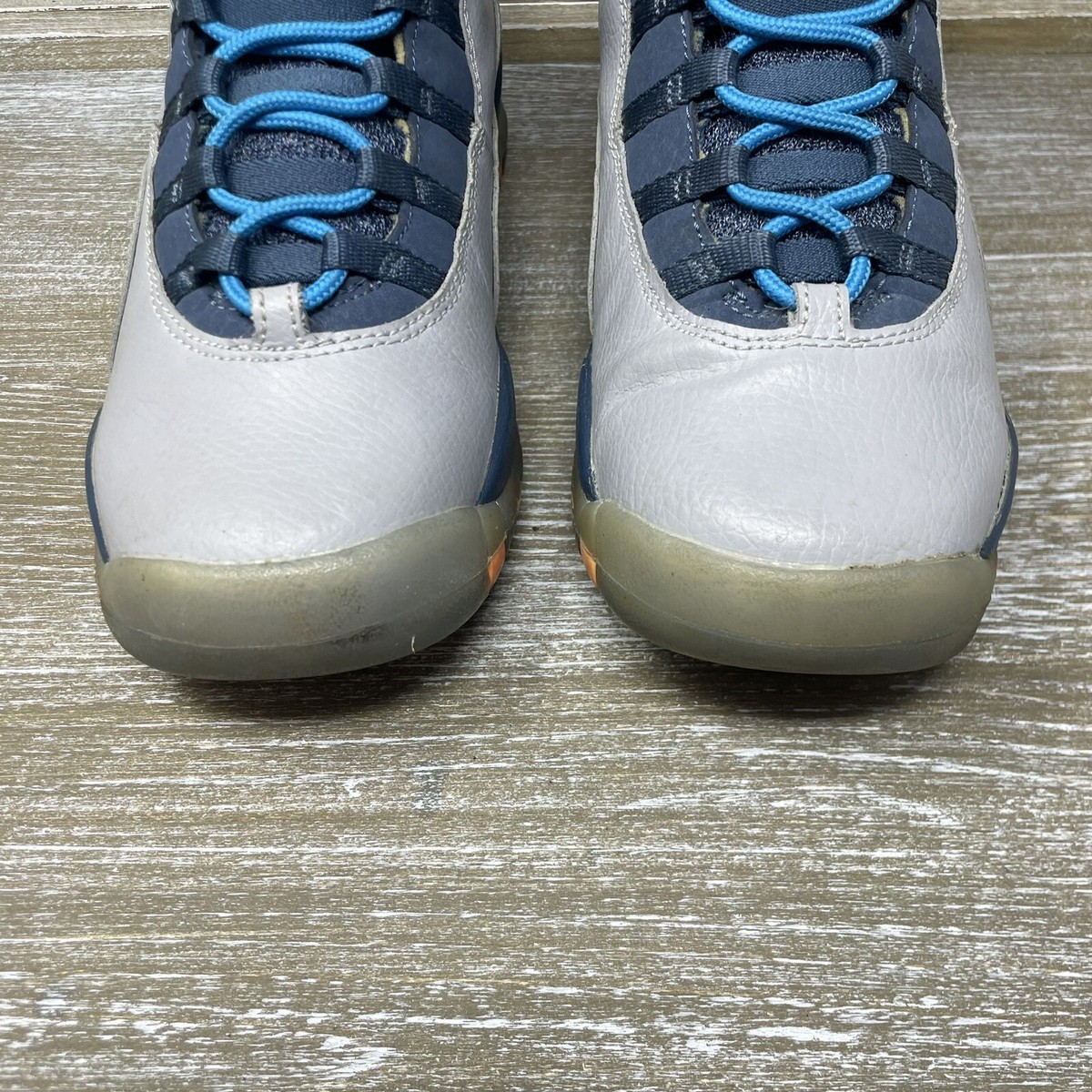 Nike Air Jordan 10 Retro 'Bobcats' Gray Blue Youth Size 6.5Y Nike Air Jordan 10 Retro 'Bobcats' Gray Blue Youth Size 6.5Y