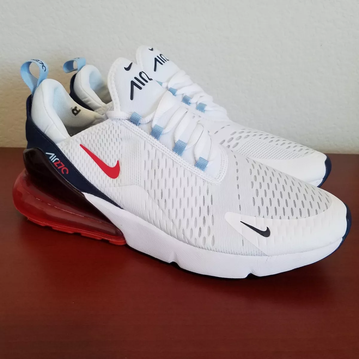 hoe vaak tijdschrift tyfoon Nike Air Max 270 &#039;USA&#039; White/Midnight Navy/Blue/Red DJ5172-100  Men&#039;s Size 12 | eBay