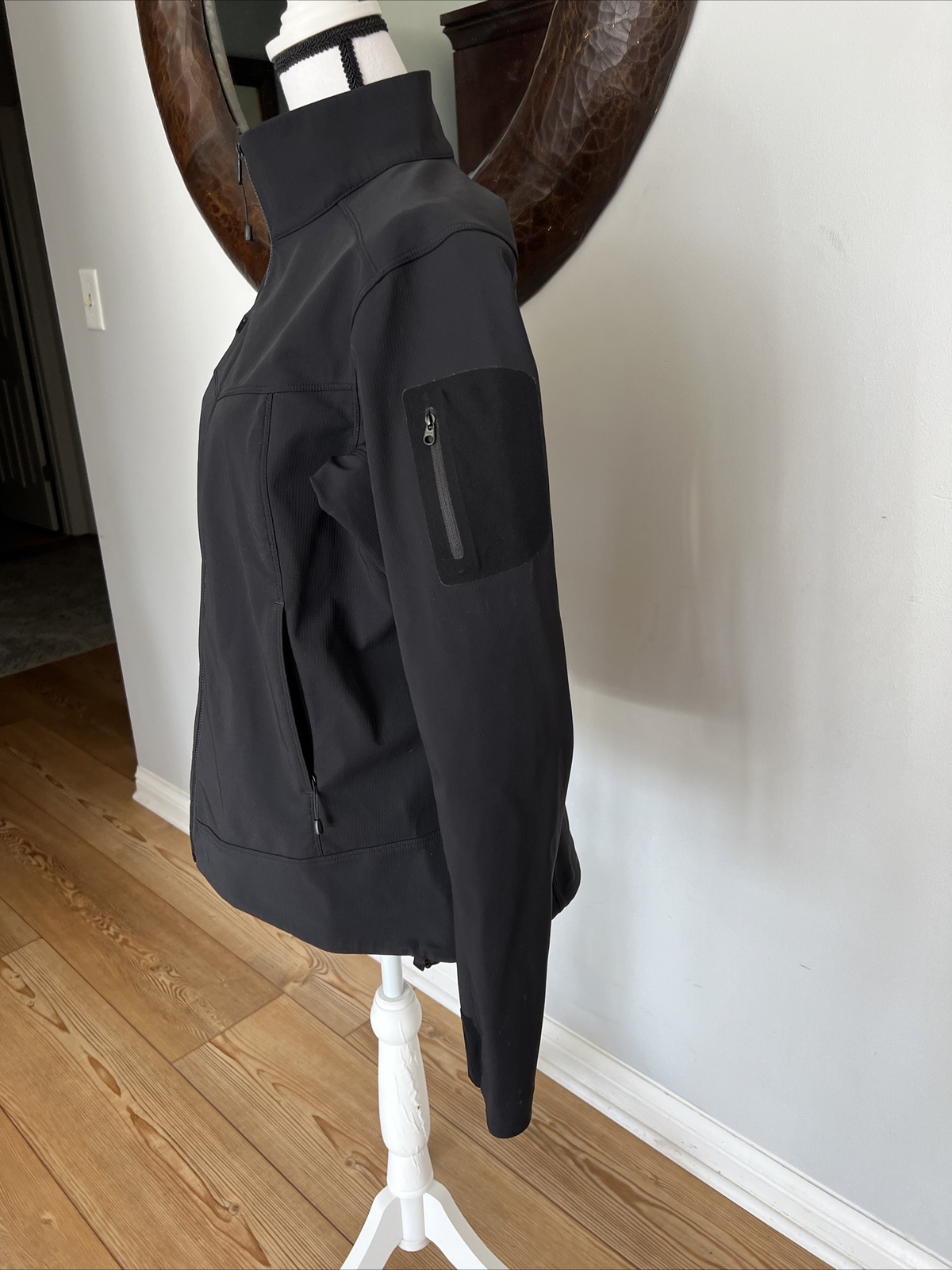 Arc'teryx Giacca Leggera Epsilon Donna Nero Grandi Loghi Frangivento Guscio Morbido