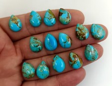 Mohave kingman turquoise pear shape loose cabochons gemstone 10x14mm 10 pcs lot
