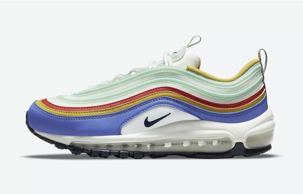 Nike Women Air Max 97 Summit White Obsidian Sapphire Size 8 DH5724-100