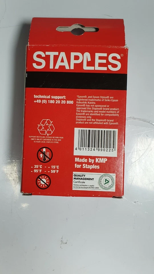 Staples Inkjet Cartridge E-14 Black 21 ML For Epson Stylus Color 680 / 685 / 777 - Image 2 of 4