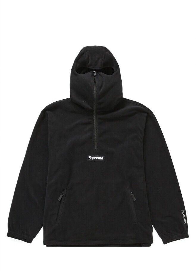 Size L - Supreme/Polartec Facemask Half Zip Pullover (Black)(FW22