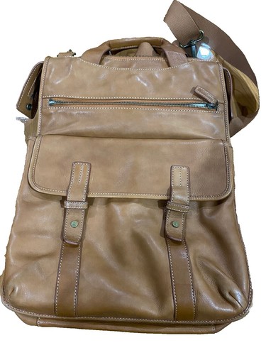 Levenger One Shoulder black leather Unisex backpack sling  display picture 3