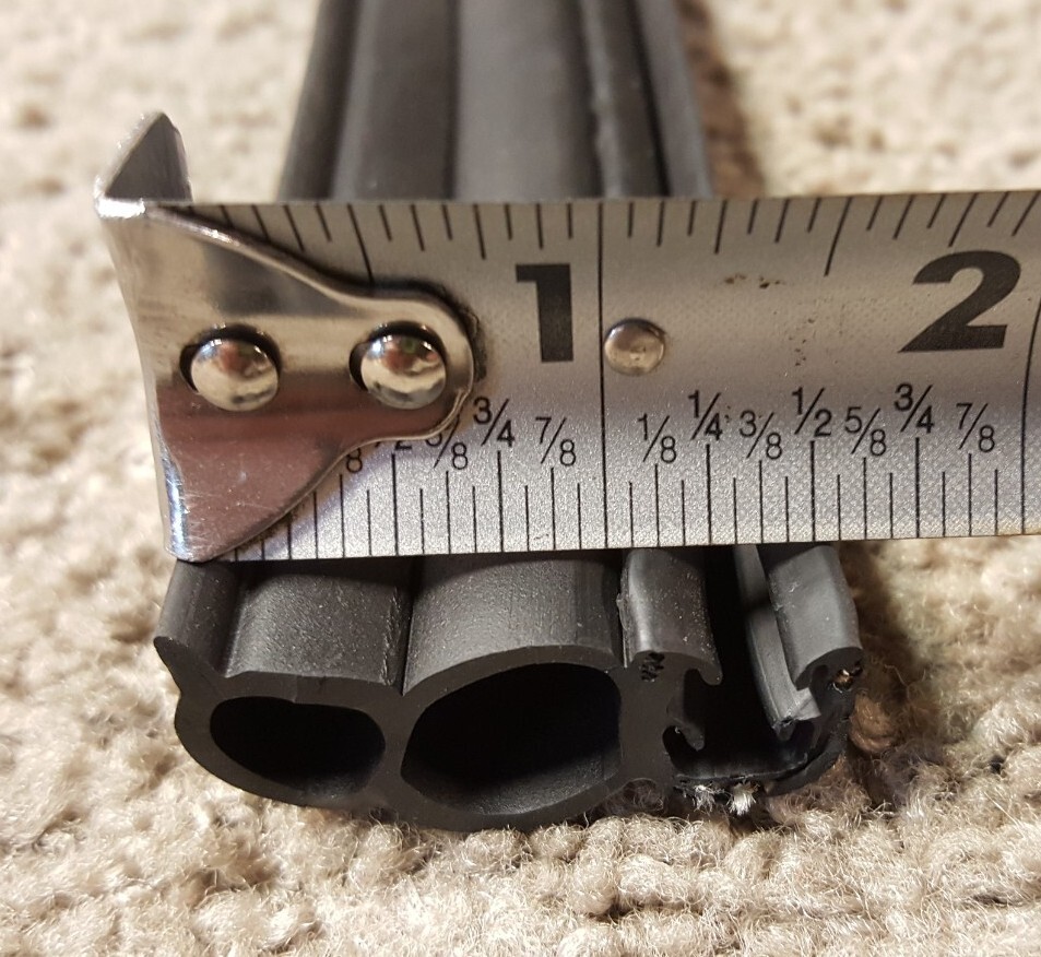 RV OEM 15' Rubber 2 Bulb Seal Weather Stripping Camper Compartment
