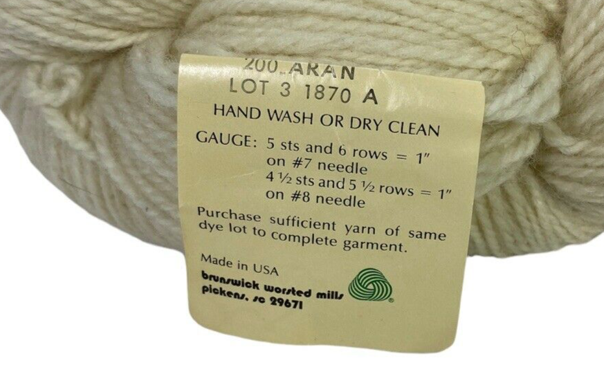 Ballybrae Yarn Brunswick Unscoured Wool Nat Oil Aran 200 USA 3.5 oz eBay