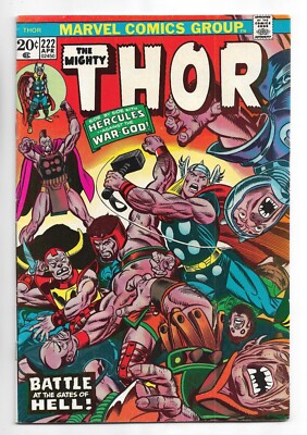 Thor #222 Marvel Comics 1974 John Buscema art / Zeus / Hildegarde / Hercules 