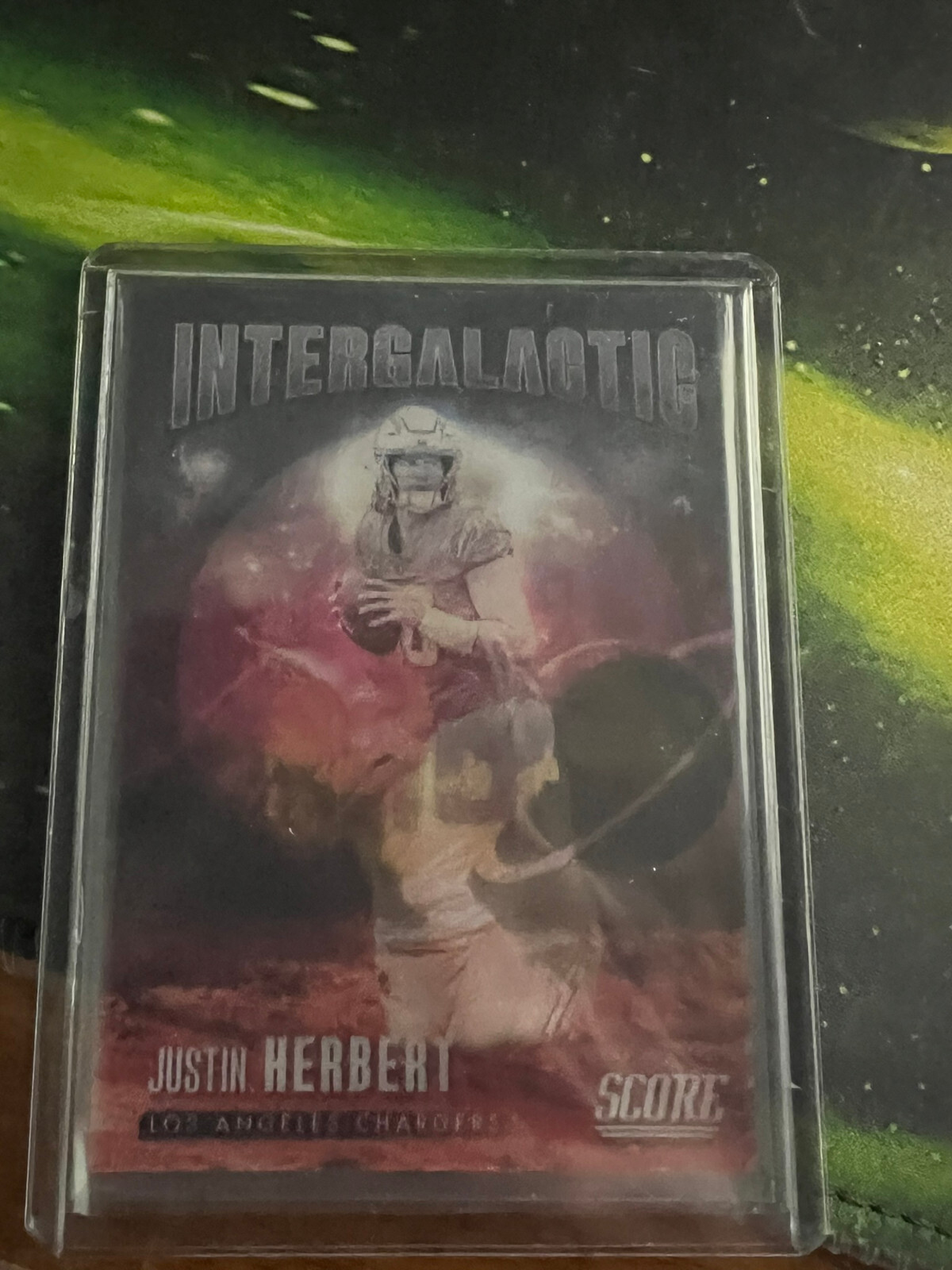2023 Panini Score JUSTIN HERBERT INTERGALACTIC CASE HIT SSP Los Angeles Chargers