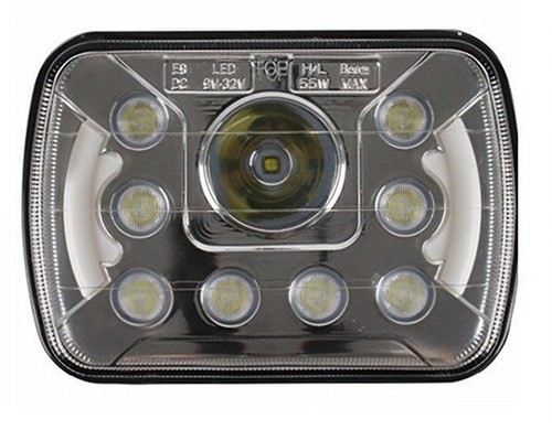 Pair 7x6" 5x7 inch CREE Replace H6054 H6014 LED Headlights DRL High/Low Beam 55W - Picture 3 of 9
