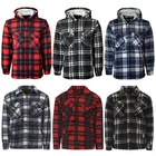 PADDED SHIRT FUR LINED LUMBERJACK FLANNEL WORK JACKET WARM THICK CASUAL TOP