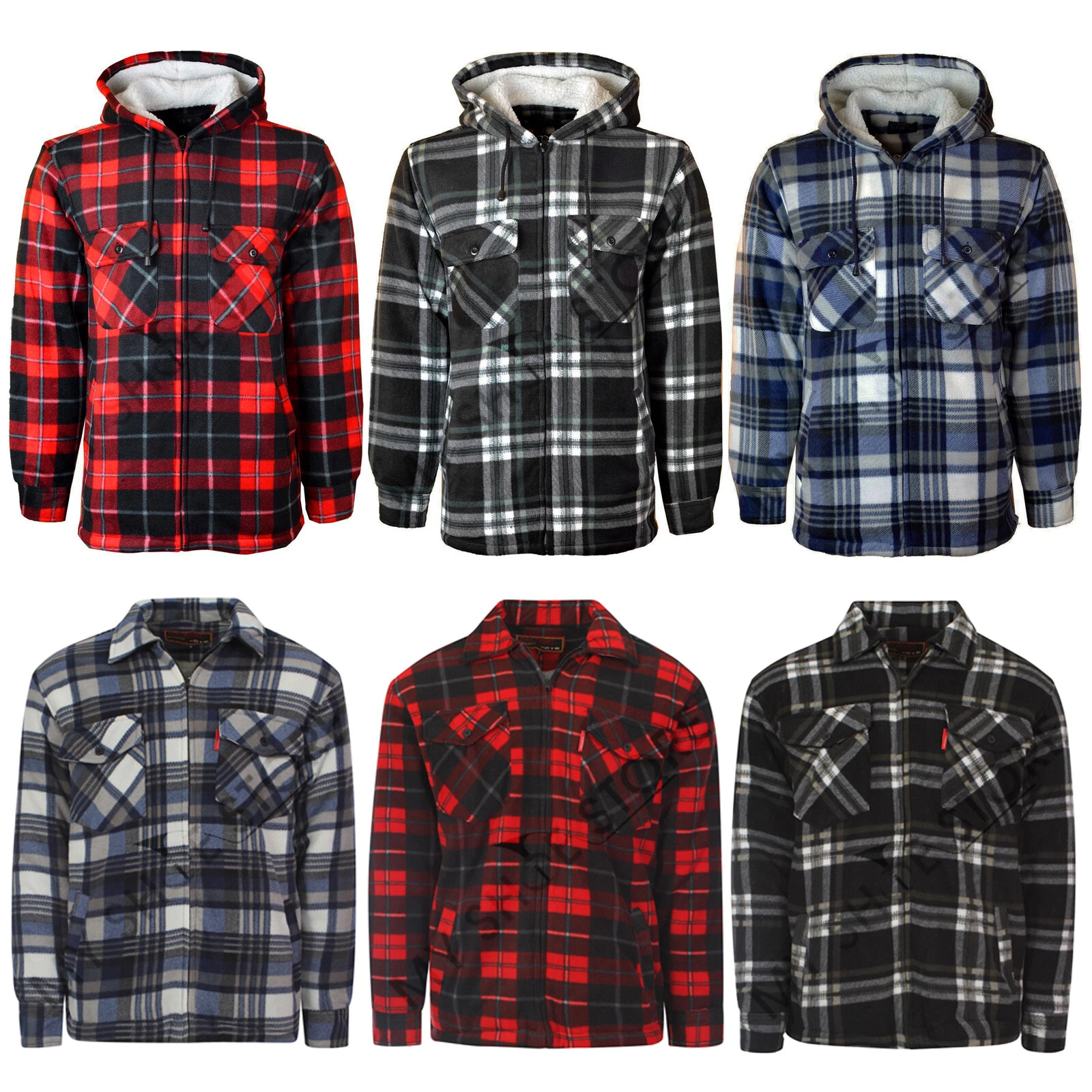 PADDED SHIRT FUR LINED LUMBERJACK FLANNEL WORK JACKET WARM THICK CASUAL TOP
Opens in a new window or