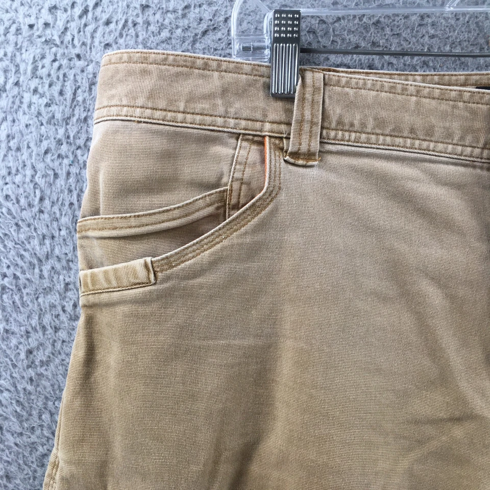 Pantalones Cortos Carga Paredes Para Hombre 40 (Real 40X10) Beige Bolsillos Alto Informales Cremallera Mosca Foto 3 de 4