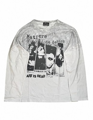 Y2k Emo Goth Cropped Longsleeve Gr. M Neu mit Etikett White