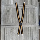 Carhartt Suspenders Heavy Duty Black Elastic Clip on X-BACK 2" Wide Classic Mens