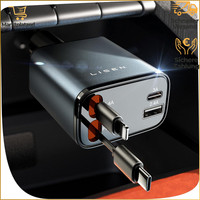 ZigarettenanzüNder USB-C 84W Einziehbar Auto SchnellladegeräT ZubehöR Camping