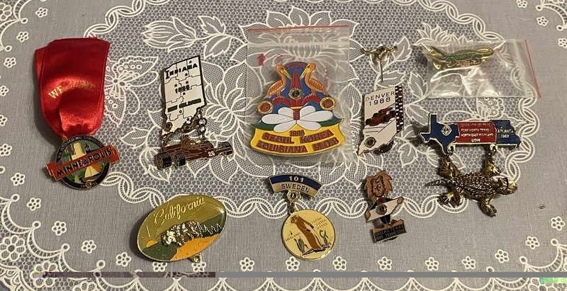 Lot of Vintage Lions Club Pins / Convention Pins 1980’s. 