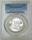 1949 Franklin Half Dollar PCGS MS64FBL Frosty White Just Graded New Holder F273E