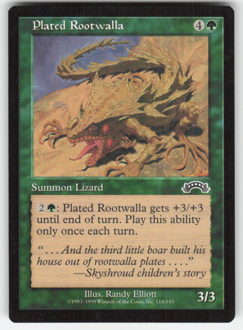 1998 Plated Rootwalla Exodus 116 MTG
