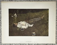 Vintage 1962 Andrew Wyeth "Berry Picker" Art Print  16 3/4" x 13