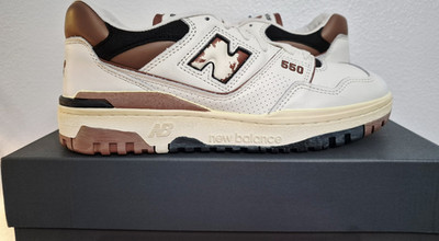 New Balance 550 Vintage Pack Pecan Sea Salt/Pecan/Black Leather Low BB550VGC