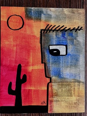 e9Art 8x10 'it wasn't that he could forget, but in the desert he could go long..