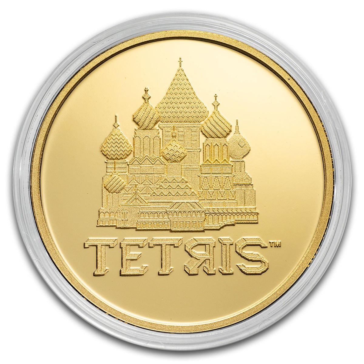 2021 Niue 1 oz Gold $250 Tetris™ Cathedral Proof (Coin Only