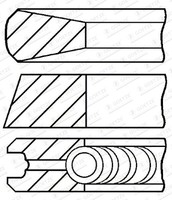 1X Goetze Engine 08-446400-00 Kolbenringsatz FüR KIA Hyundai
