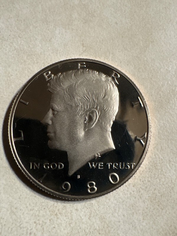 1980 - S Kennedy Half Dollar Proof Clad Gem  Deep Cameo Beauty