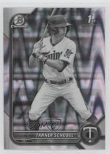 2022 Bowman Draft Chrome Black & White RayWave Refractor Tanner Schobel 1d8g