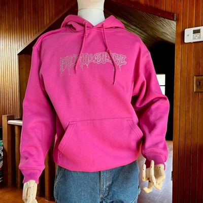 FA x Humberto Leon Rhinestone Capsule Collection Bright Pink Hoody