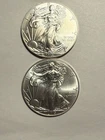 BETTER DATE (2) 2015 AMERICAN SILVER EAGLES 2 TROY OZ. .999 FINE SILVER