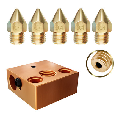 Hotend Heatblock Nozzles passend für Creality Ender CR-10 CR10 Hotend Heizblock