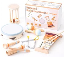 Musical Set triangle/Maracas/ Xylophone/ Tambourine/Drum/ Guiro Stick