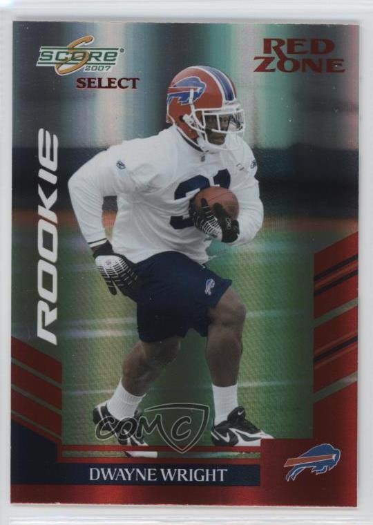2007 Score Select Rookie Red Zone 10/30 Dwayne Wright #393 Rookie RC 0f6