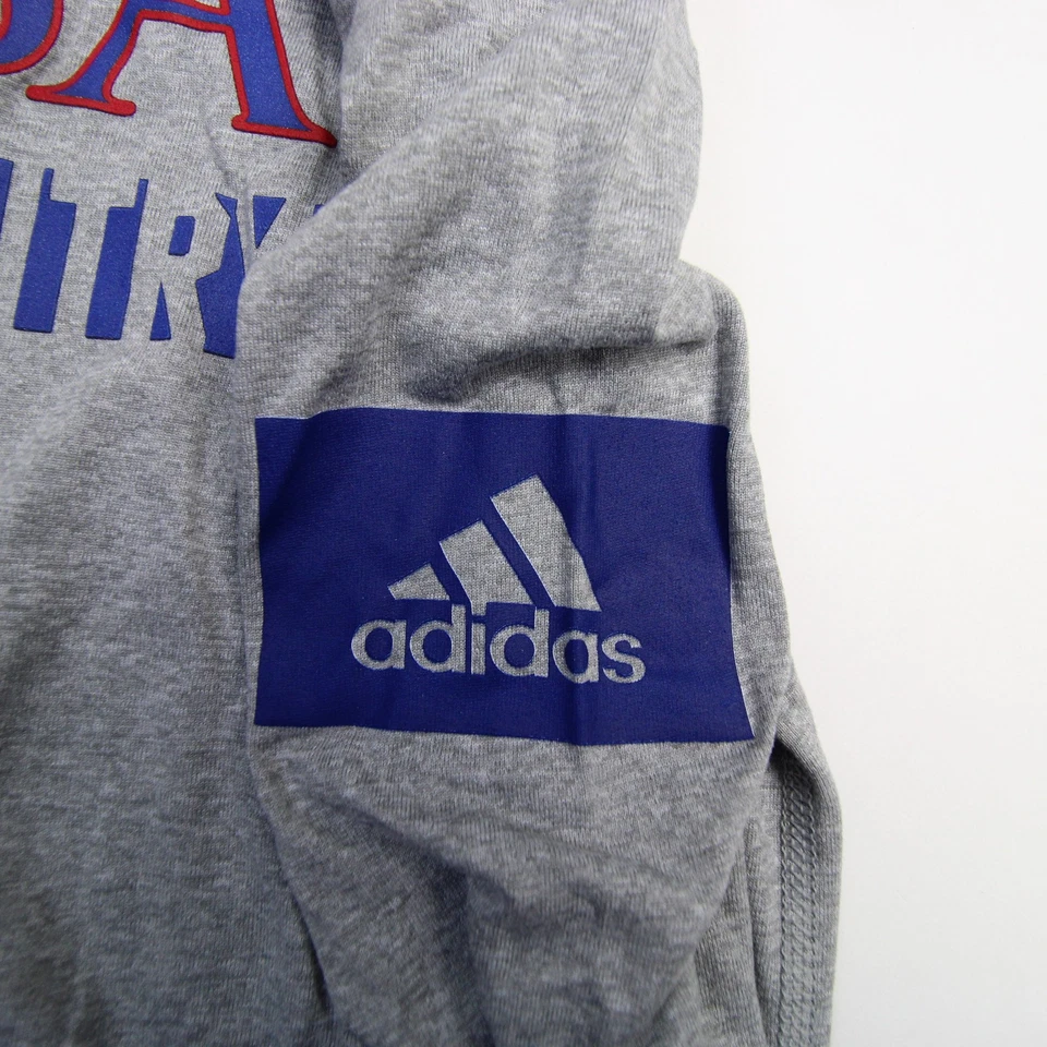 Kansas Jayhawks Adidas Climalite Camisa Manga Larga Para Hombre Gris Nueva Foto 4 de 4