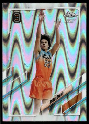 2021-22 Topps Chrome Overtime Elite #57 Jalen Lewis RayWave Refractor Team Elite