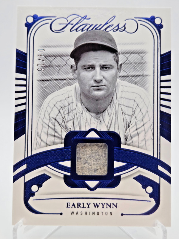 2024 Panini Flawless Early Wynn Auto On Card Game-used Jersey 9/15 Senators HOF