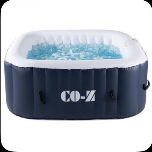 CO-Z Portable Inflatable Round Hot Tub Spa Air System Jets Blue/White
