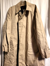 Vintage London Fog Maincoats Trench Coat Men 42 REG Beige / Tan Made in USA
