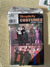 Simplicity 0636 Costume Sewing Pattern Witch Devil Vampire Medieval