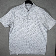 Peter Millar Summer Comfort Polo Shirt Mens Extra Large XL All Over Print Golf