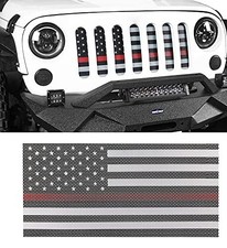 Wrangler Flag Grill Insert JK Mesh Grille Deflector Guard Compatible with