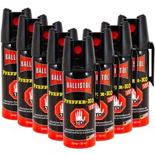 Ballistol PFEFFER-KO JET Tierabwehr Spray CS Fadenstrahl Pfefferspray 8x50 ml