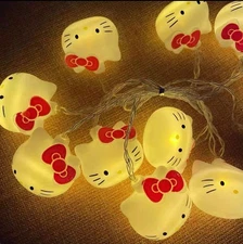 Cute LED Fairy String Lights – Hello Kitty, Panda & Kitty Paw Styles | Battery O