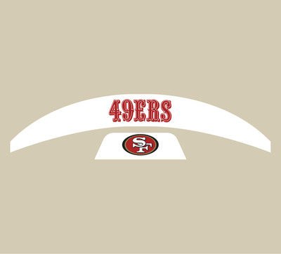 49ers Riddell Mid-Size Speedflex Football Helmet Bumper Decal Set