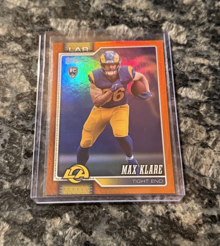 MAX KLARE 2026 Topps Flagship Football ORANGE FOIL /25 Rookie RC #340 Rams SP