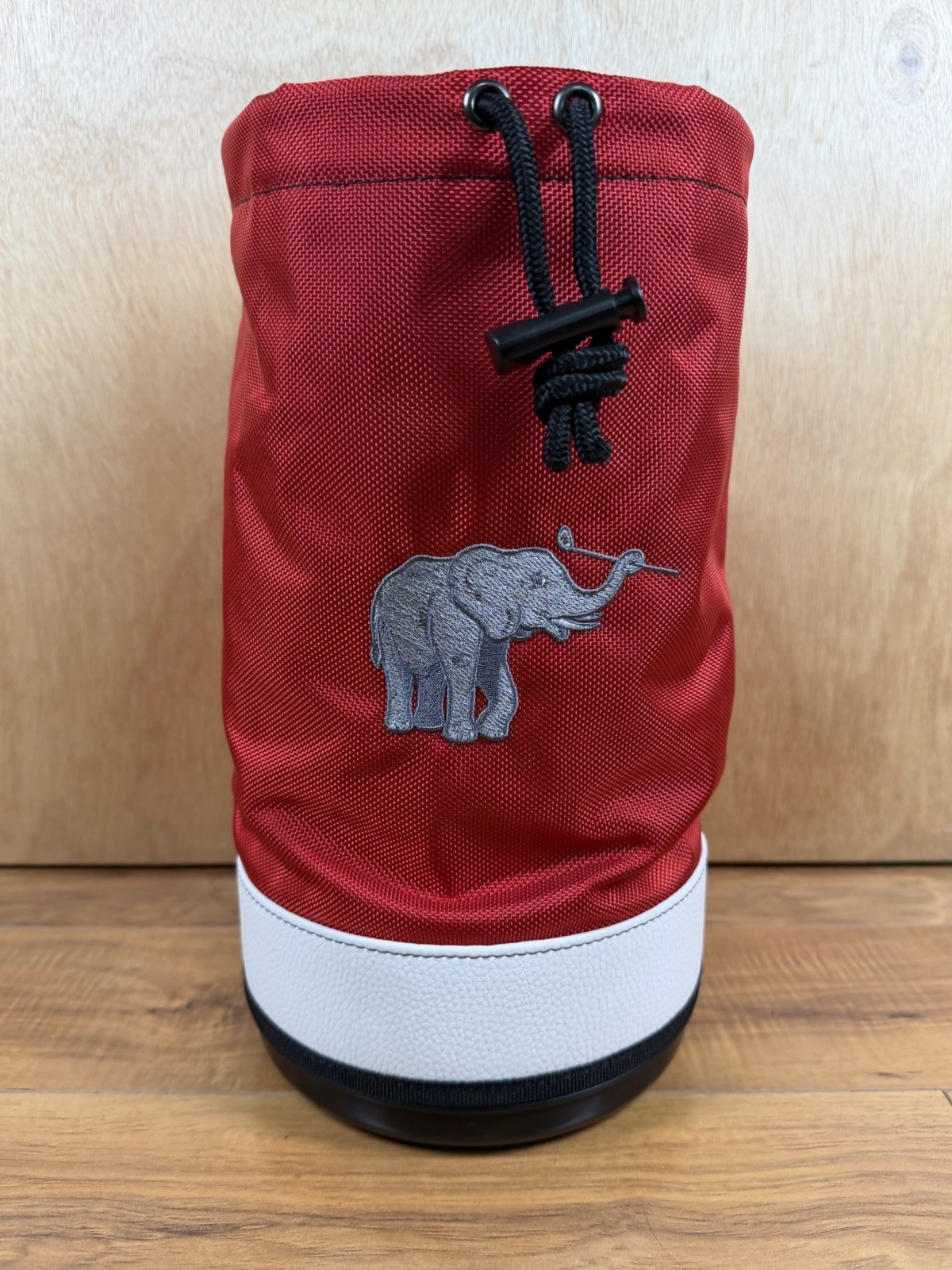 Jones Ranger Golf Ball Shag Bag & Beer Cooler Practice Red Union League Elephant
