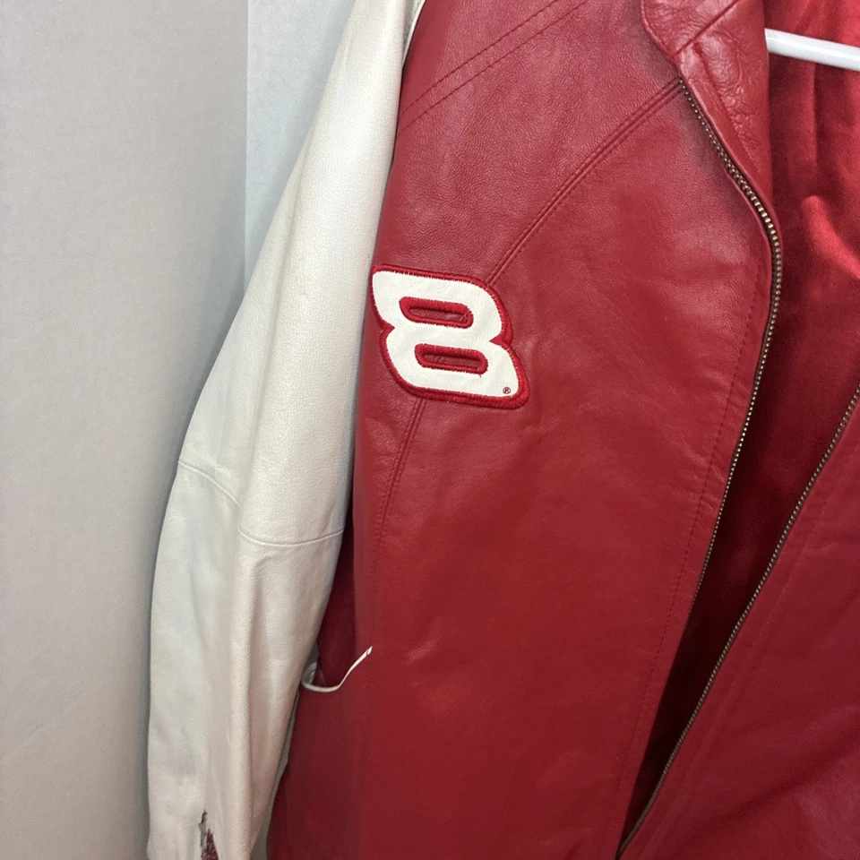 Dale Earnhardt младший, Nascar, номер 8, винтажный женщин Wilson кожаная куртка, XL - Изображение 4 из 4